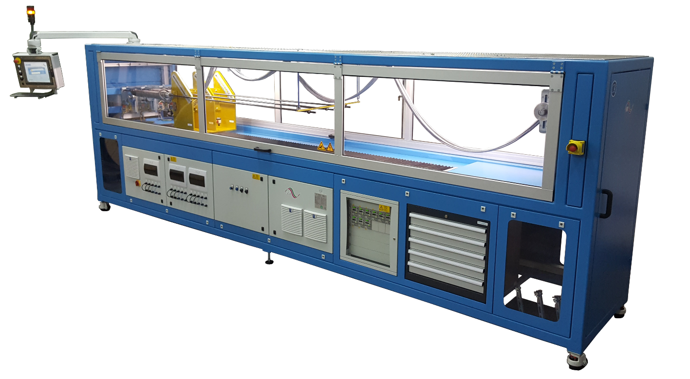 Flexural test bench for spiral cable
