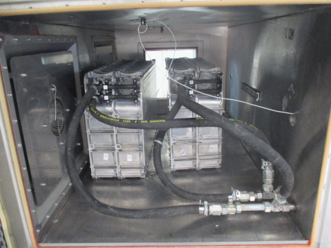 pressure impule on batterie cases inside a temperature chamber